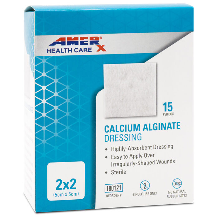 AMERX Calcium Alginate Dressing, 2 x 2 Dressing