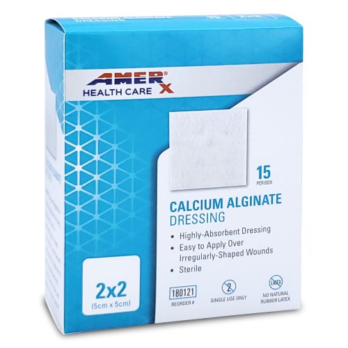 AMERX Calcium Alginate Dressings, 2"x2"