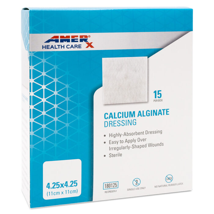 AMERX Calcium Alginate Dressing, 4.25 x 4.25 Dressing