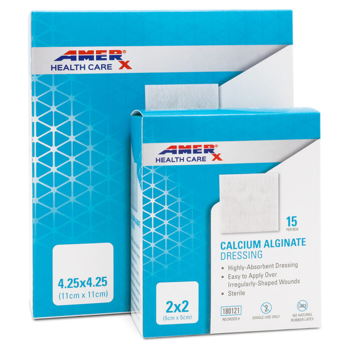 AMERX Calcium Alginate Dressing - 2 Boxes of Various Sizes