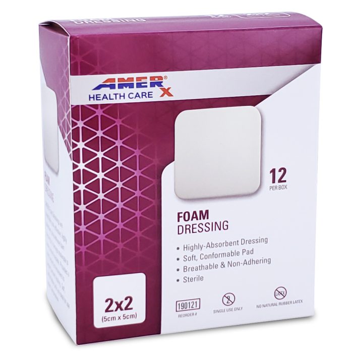 AMERX Foam Dressings, 2"x2"