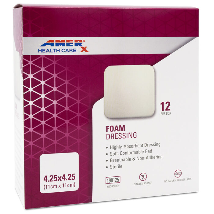 AMERX Foam Dressing, 4.25 x 4.25 Dressing