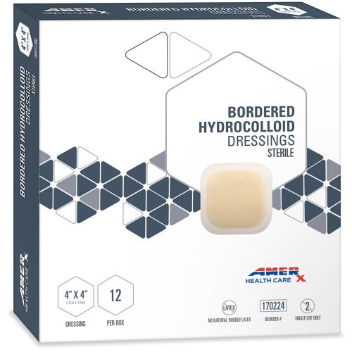 AMERX Bordered Hydrocolloid dressings, 2"x2"